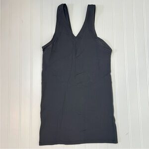 Lululemon Dark Gray Double V-neck Stretchy Vented Athletic Tank Small
